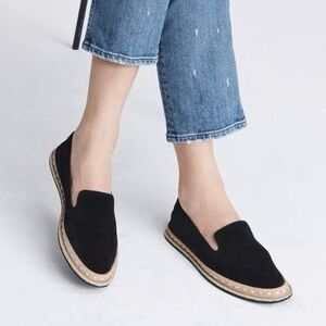 Rag & Bone Black Suede Cairo Slip On Loafers Quiet Luxury Minimal Size 37EU/7US